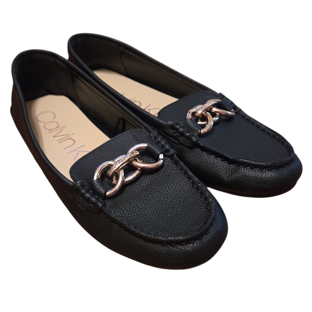Calvin Klein Women's Luca Black Loafers Size 8 - Picture 3 of 8